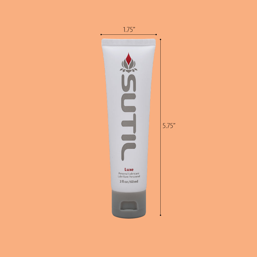 Sutil Luxe lube 2oz with measurement