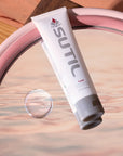 Sutil Luxe lube displayed on a mirror