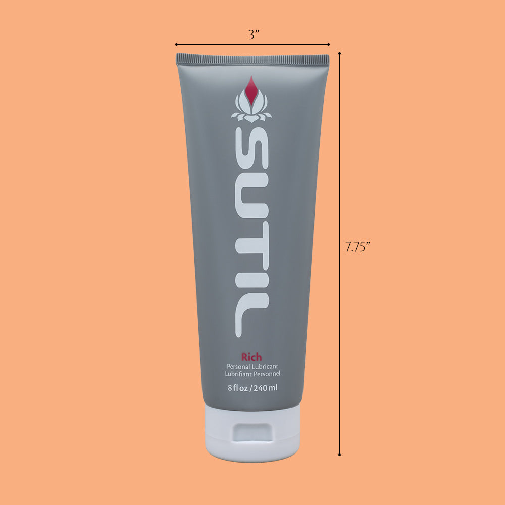 Sutil Rich lube 8oz with measurements